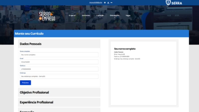 Plataforma Serra+Emprego fortalece oportunidades na Serra