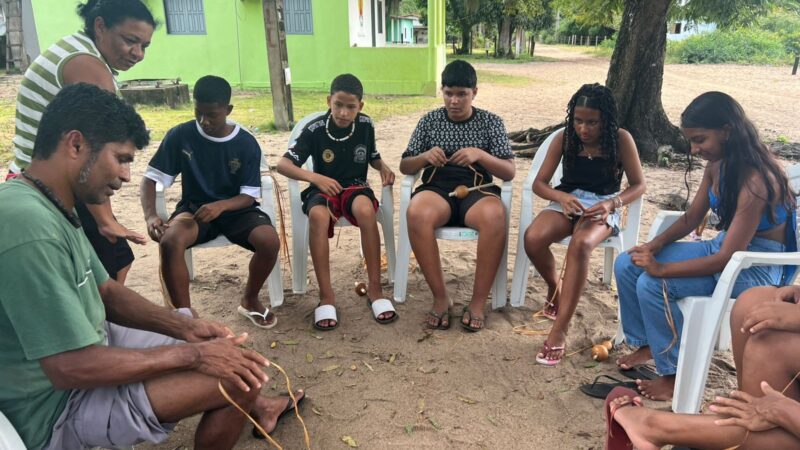 Projeto fortalece tradição do congo em aldeia Tupinikim