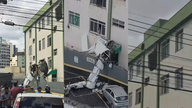 Avião de pequeno porte colide com prédio em Belo Horizonte e deixa dois mortos