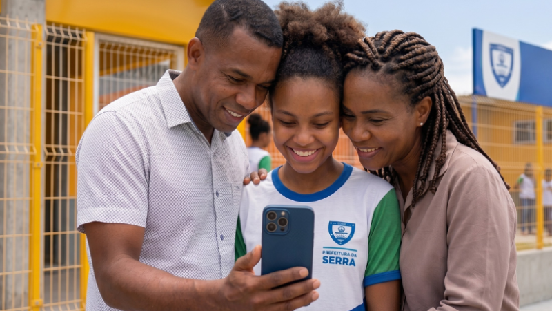 Novidade na Educação: famílias da Serra podem acompanhar notas e frequência dos estudantes pelo celular