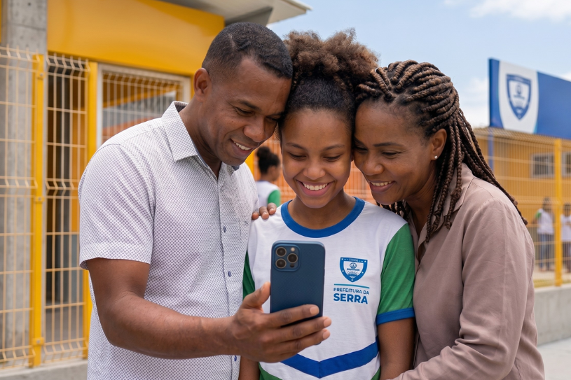 Novidade na Educação: famílias da Serra podem acompanhar notas e frequência dos estudantes pelo celular