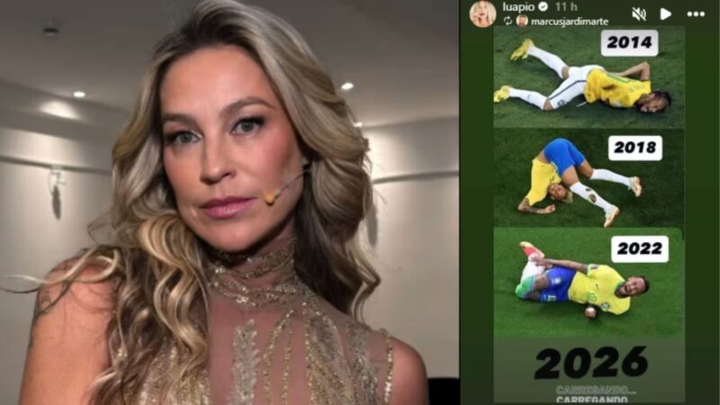 Luana Piovani volta a provocar Neymar e ironiza nova lesão do jogador