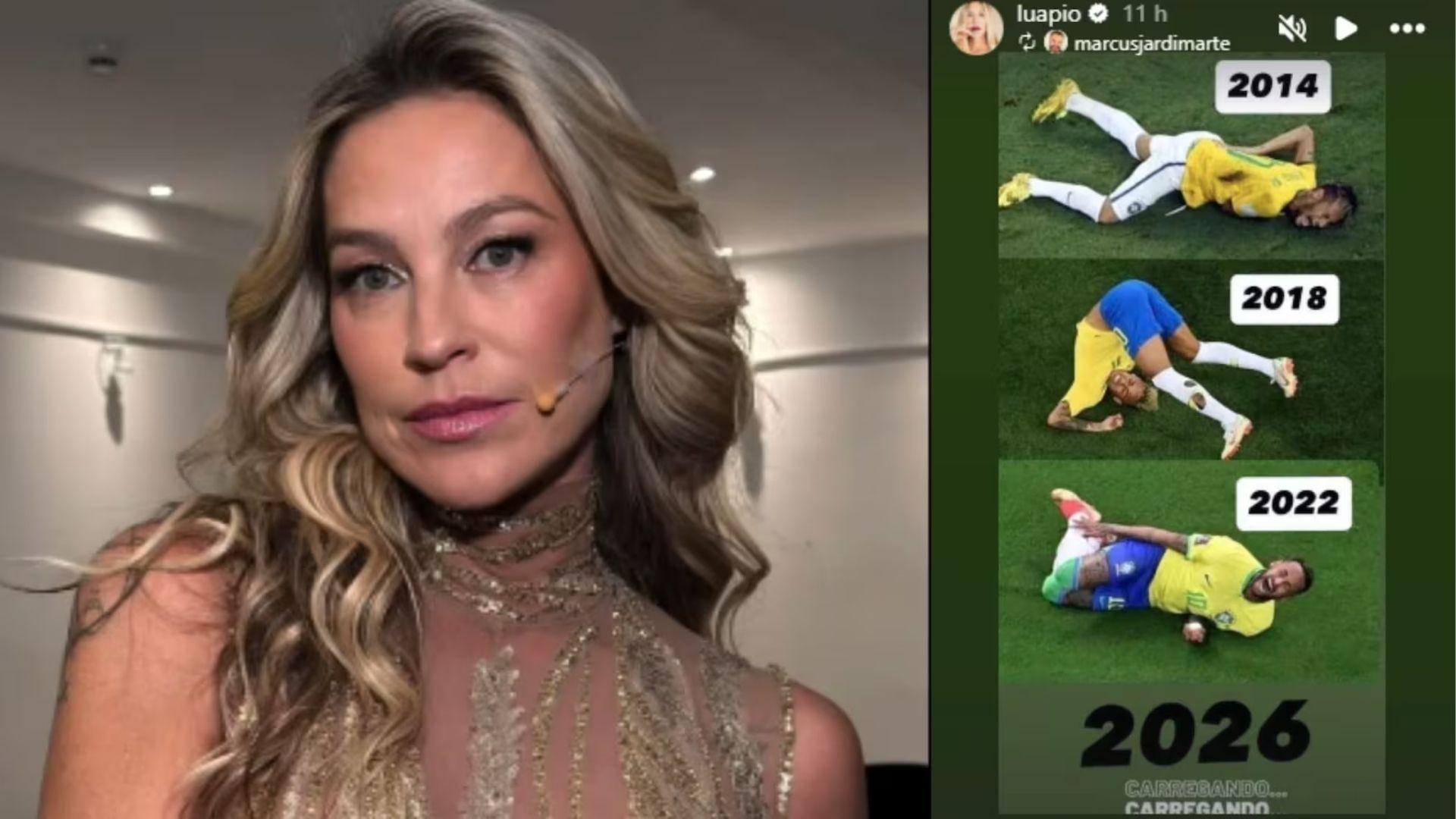 Luana Piovani volta a provocar Neymar e ironiza nova lesão do jogador
