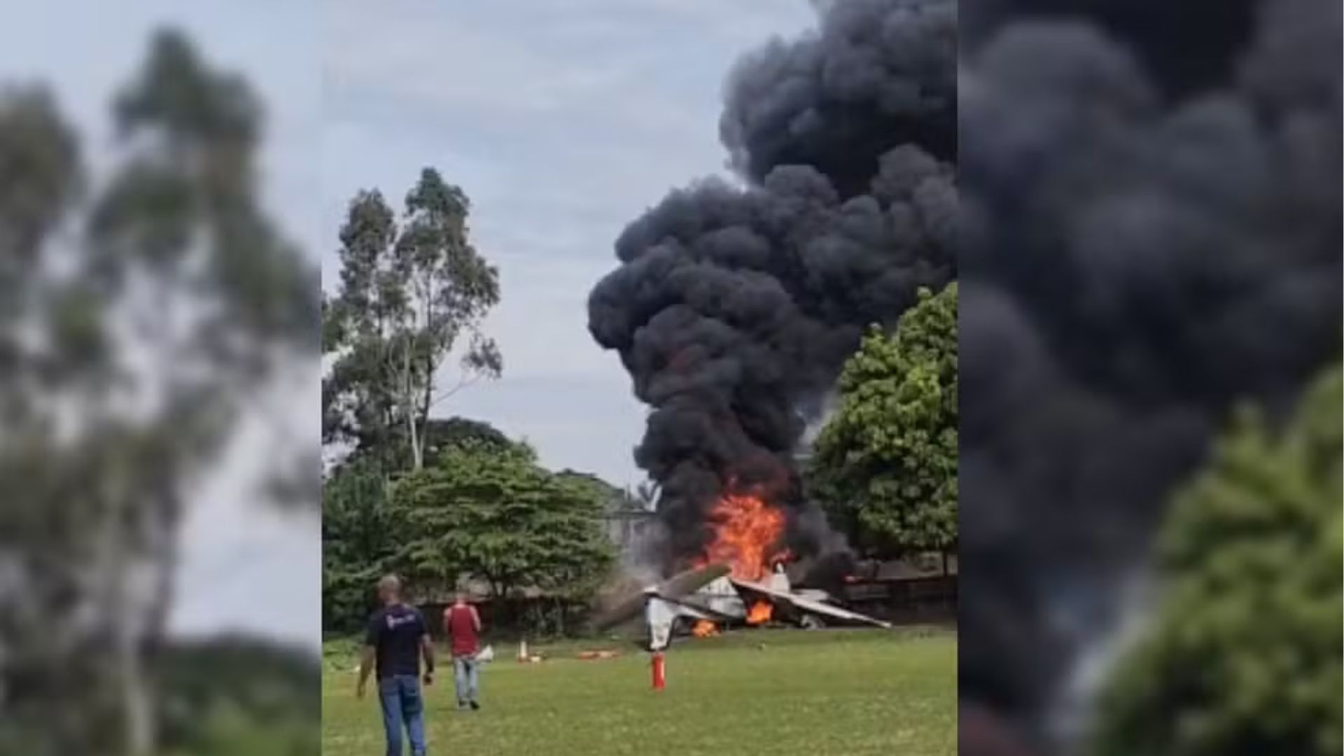 Queda de avião de pequeno porte em Marília deixa dois mortos e um feridoAeronave caiu logo após a decolagem e provocou incêndio em área próxima ao aeroporto